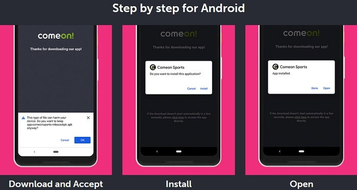 ComeOn Android App