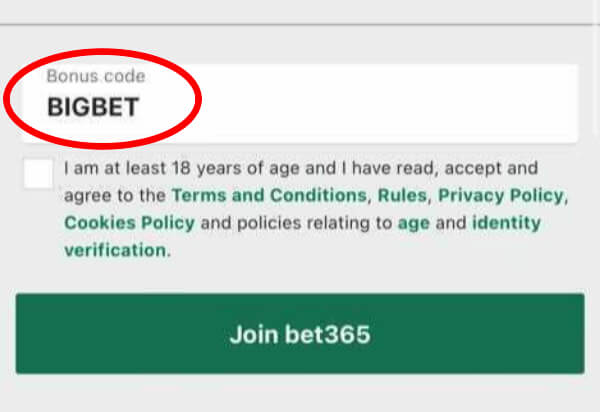 bet365 bonus code for registration 