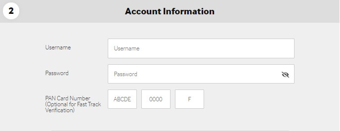 Username and Password