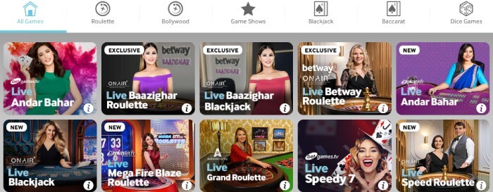 Betway Live Casino Review