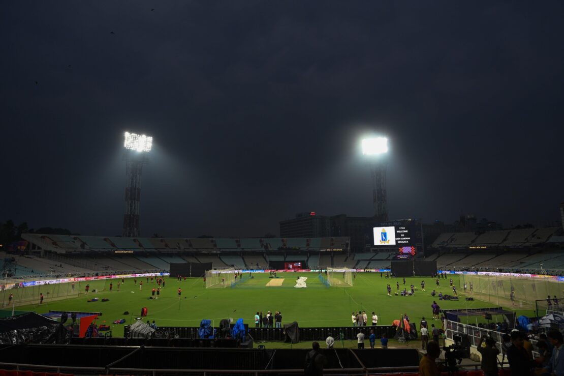 Dark cloud hovering over Eden Gardens as weather forecast of rain during practice session ahead of the Indian Premier League match